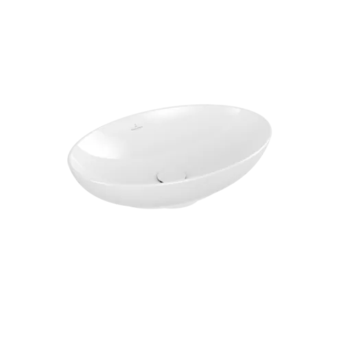 Bild von VILLEROY BOCH Loop & Friends Aufsatzwaschbecken, 560 x 380 x 120 mm, Weiß Alpin CeramicPlus, mit Überlauf #4A4700R1