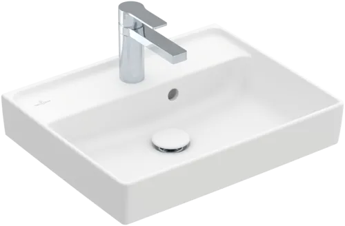 Bild von VILLEROY BOCH Collaro Handwaschbecken, 500 x 400 x 150 mm, Stone White CeramicPlus, mit Überlauf #433450RW