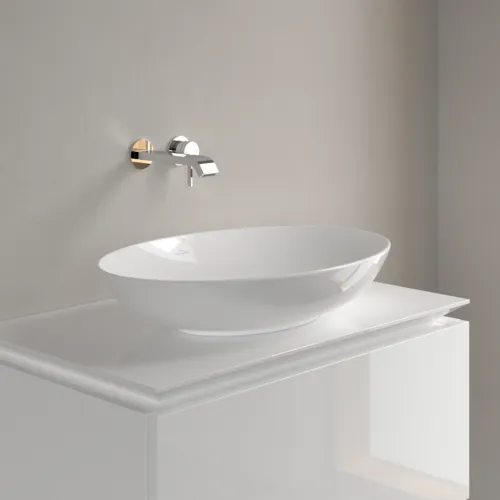Bild von VILLEROY BOCH Loop & Friends Aufsatzwaschbecken, 620 x 420 x 120 mm, Weiß Alpin CeramicPlus, mit Überlauf #4A4800R1
