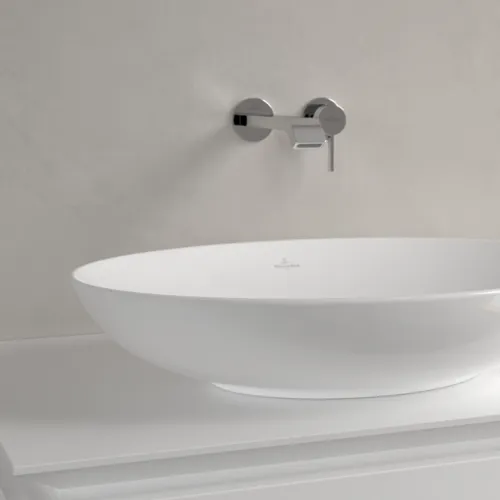 Bild von VILLEROY BOCH Loop & Friends Aufsatzwaschbecken, 620 x 420 x 120 mm, Weiß Alpin CeramicPlus, mit Überlauf #4A4800R1