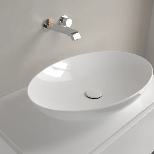 Bild von VILLEROY BOCH Loop & Friends Aufsatzwaschbecken, 620 x 420 x 120 mm, Weiß Alpin CeramicPlus, mit Überlauf #4A4800R1
