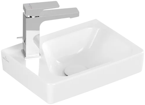 Bild von VILLEROY BOCH Architectura Handwaschbecken, 360 x 260 x 135 mm, Weiß Alpin CeramicPlus, mit Überlauf #438536R1