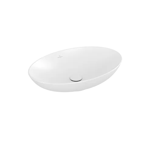 Bild von VILLEROY BOCH Loop & Friends Aufsatzwaschbecken, 620 x 420 x 120 mm, Stone White CeramicPlus, mit Überlauf #4A4800RW