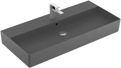 Bild von VILLEROY BOCH Memento 2.0 Waschbecken, 1000 x 470 x 135 mm, Graphite CeramicPlus, mit Überlauf #4A22A5I4