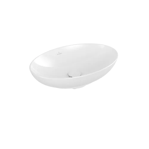 Bild von VILLEROY BOCH Loop & Friends Aufsatzwaschbecken, 560 x 380 x 120 mm, Weiß Alpin, ohne Überlauf #4A470101