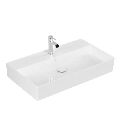 Bild von VILLEROY BOCH Memento 2.0 Waschbecken, 800 x 470 x 140 mm, Weiß Alpin CeramicPlus, ohne Überlauf, Unterseite geschliffen #4A228LR1
