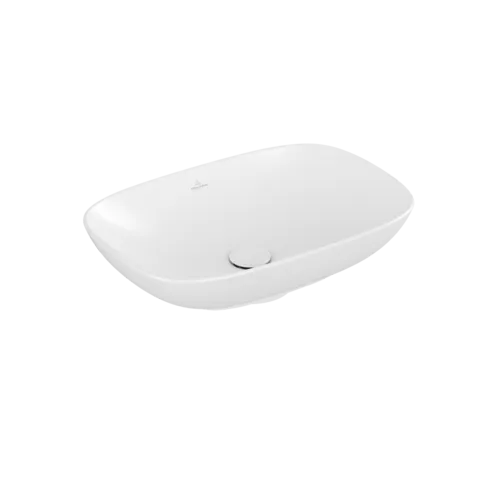 Bild von VILLEROY BOCH Loop & Friends Aufsatzwaschbecken, 560 x 380 x 120 mm, Stone White CeramicPlus, mit Überlauf #4A4900RW
