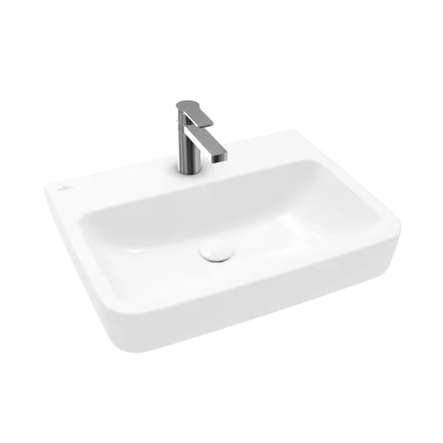 Bild von VILLEROY BOCH O.novo Waschbecken, 600 x 460 x 175 mm, Weiß Alpin AntiBac CeramicPlus, ohne Überlauf, Rückseite und Unterseite geschliffen #4A416LT2