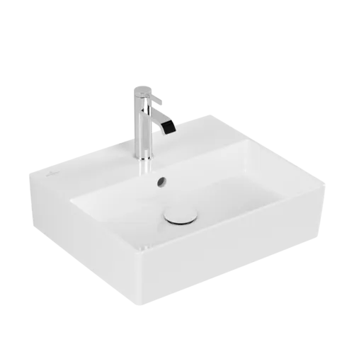 Bild von VILLEROY BOCH Memento 2.0 Waschbecken, 500 x 420 x 140 mm, Weiß Alpin CeramicPlus, mit Überlauf, Unterseite geschliffen #4A225GR1