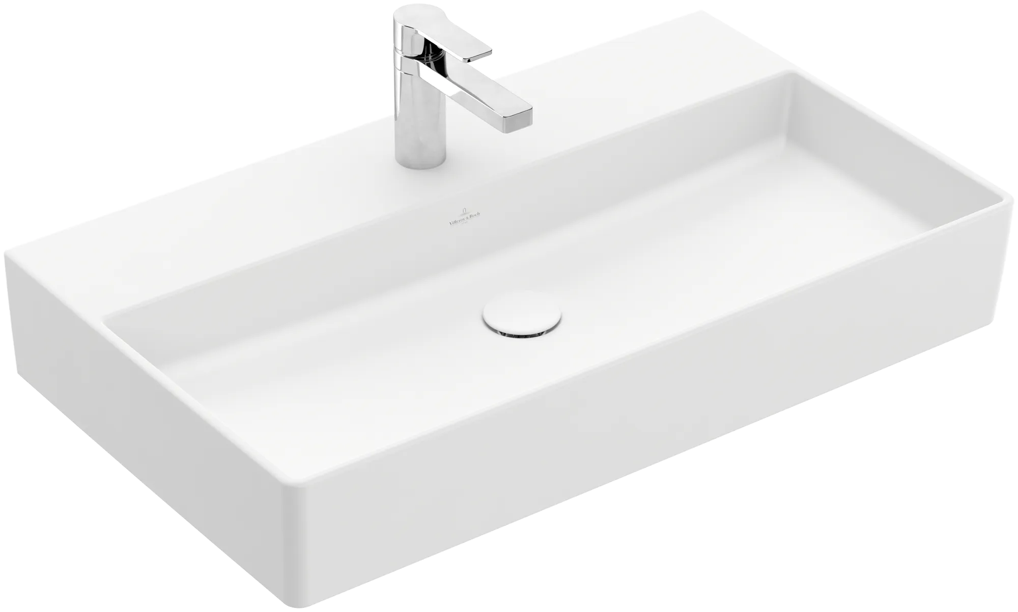 Bild von VILLEROY BOCH Memento 2.0 Waschbecken, 800 x 470 x 140 mm, Stone White CeramicPlus, ohne Überlauf, Unterseite geschliffen #4A228LRW