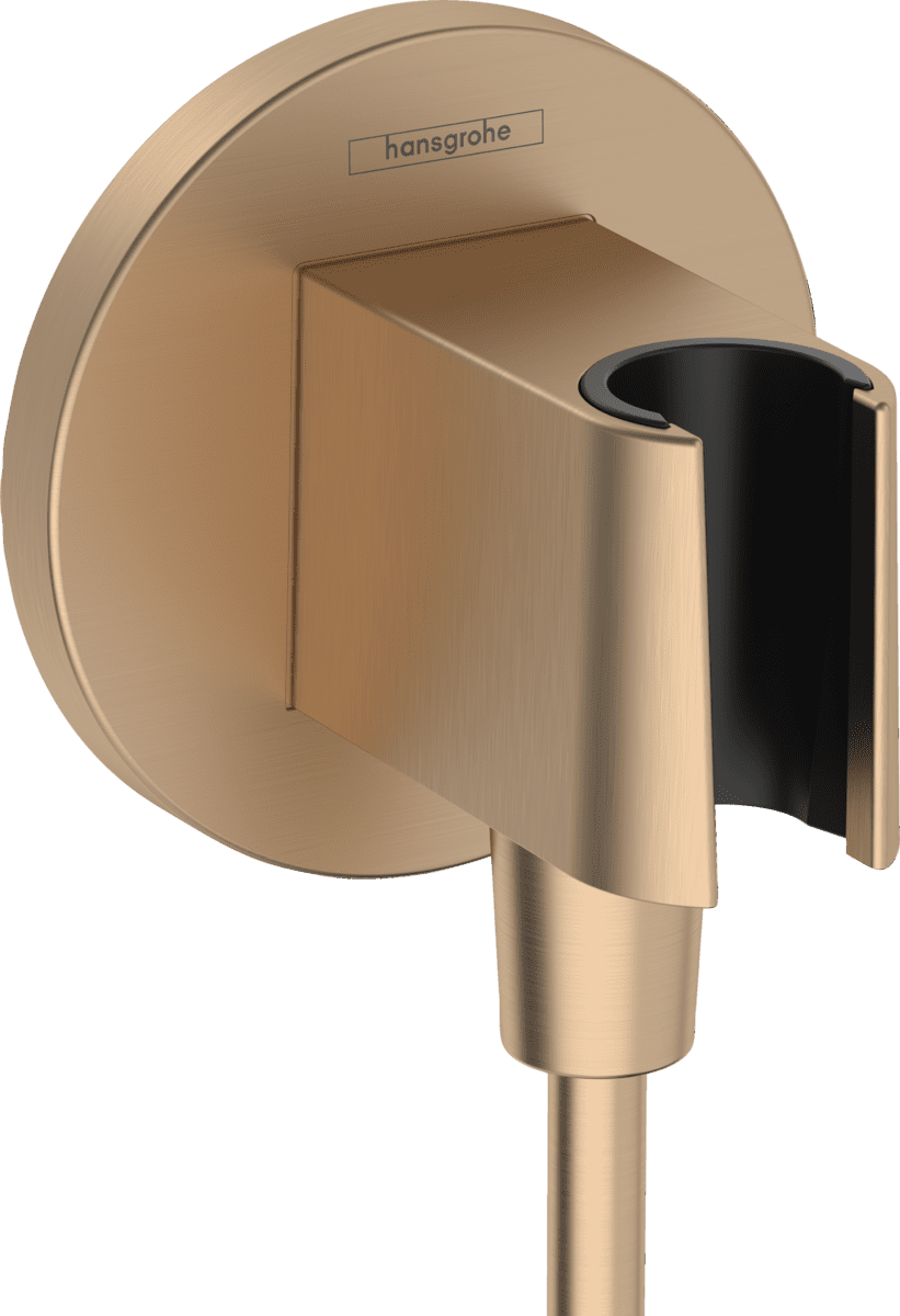 Picture of HANSGROHE FixFit S Wall outlet with shower holder Brushed Bronze 26888140