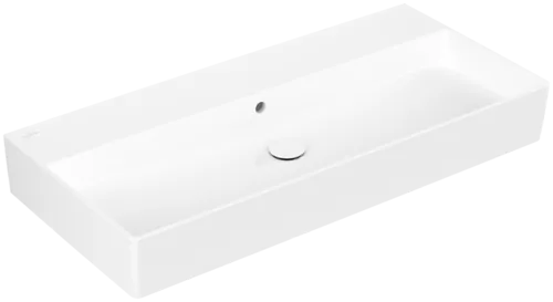 Bild von VILLEROY BOCH Memento 2.0 Waschbecken, 1000 x 470 x 135 mm, Weiß Alpin, mit Überlauf, Unterseite geschliffen #4A221J01
