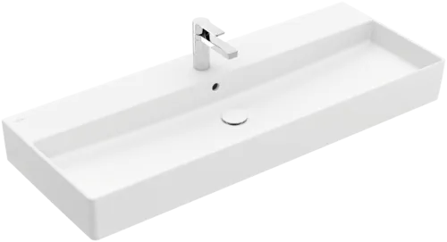 Bild von VILLEROY BOCH Memento 2.0 Waschbecken, 1200 x 470 x 150 mm, Stone White CeramicPlus, mit Überlauf, Unterseite geschliffen #4A22CLRW