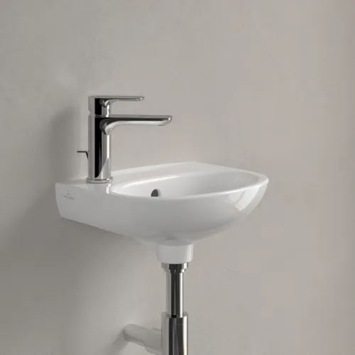 Bild von VILLEROY BOCH O.novo Handwaschbecken, 360 x 275 x 145 mm, Weiß Alpin CeramicPlus, mit Überlauf #43403LR1