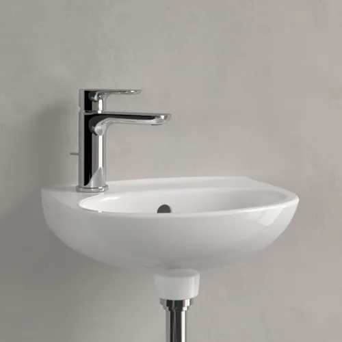 Bild von VILLEROY BOCH O.novo Handwaschbecken, 360 x 275 x 145 mm, Weiß Alpin CeramicPlus, mit Überlauf #43403LR1