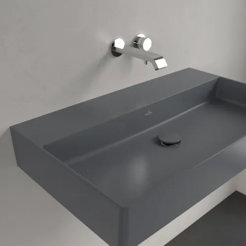 Bild von VILLEROY BOCH Memento 2.0 Waschbecken, 800 x 470 x 140 mm, Graphite CeramicPlus, ohne Überlauf, Unterseite geschliffen #4A228FI4