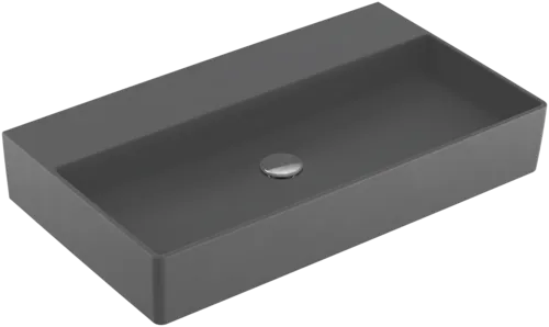 Bild von VILLEROY BOCH Memento 2.0 Waschbecken, 800 x 470 x 140 mm, Graphite CeramicPlus, ohne Überlauf, Unterseite geschliffen #4A228FI4