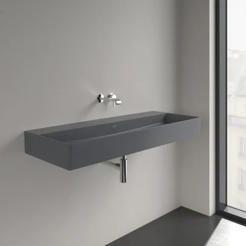Bild von VILLEROY BOCH Memento 2.0 Waschbecken, 1200 x 470 x 150 mm, Graphite CeramicPlus, ohne Überlauf, Unterseite geschliffen #4A22CFI4