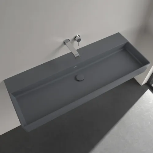 Bild von VILLEROY BOCH Memento 2.0 Waschbecken, 1200 x 470 x 150 mm, Graphite CeramicPlus, ohne Überlauf, Unterseite geschliffen #4A22CFI4