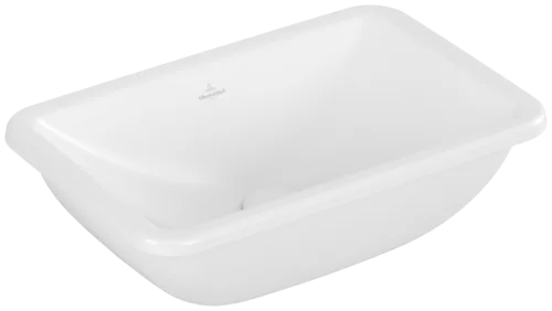 Bild von VILLEROY BOCH Loop & Friends Unterbauwaschbecken, 450 x 280 x 170 mm, Stone White CeramicPlus, mit Überlauf, Außenseite glasiert #4A5600RW