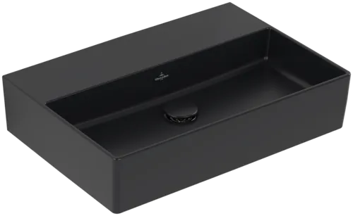 Bild von VILLEROY BOCH Memento 2.0 Waschbecken, 600 x 420 x 135 mm, Pure Black CeramicPlus, ohne Überlauf, Unterseite geschliffen #4A226FR7