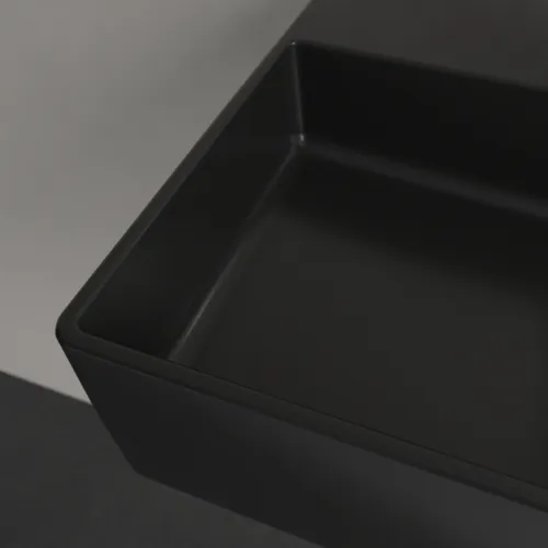 Bild von VILLEROY BOCH Memento 2.0 Waschbecken, 600 x 420 x 135 mm, Pure Black CeramicPlus, ohne Überlauf, Unterseite geschliffen #4A226FR7