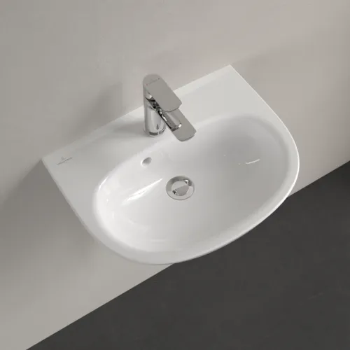 Bild von VILLEROY BOCH O.novo Handwaschbecken, 500 x 380 x 160 mm, Weiß Alpin CeramicPlus, mit Überlauf #434050R1