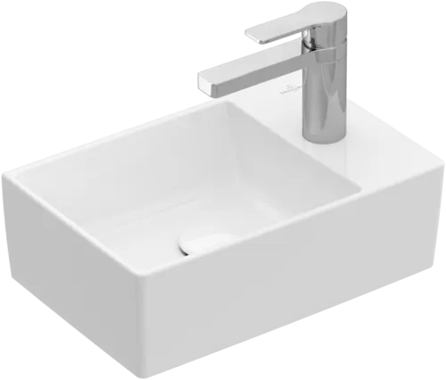 Bild von VILLEROY BOCH Memento 2.0 Handwaschbecken, 400 x 260 x 111 mm, Weiß Alpin, ohne Überlauf, Unterseite geschliffen #43234G01