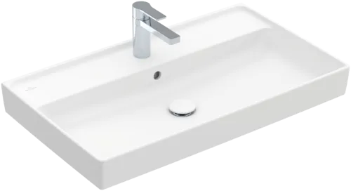Bild von VILLEROY BOCH Collaro Schrankwaschtisch, 800 x 465 x 160 mm, Stone White CeramicPlus, mit Überlauf #4A3380RW