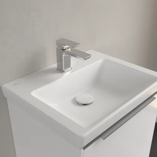 Bild von VILLEROY BOCH Subway 3.0 Handwaschbecken, 500 x 400 x 145 mm, Stone White CeramicPlus, ohne Überlauf #4370FGRW