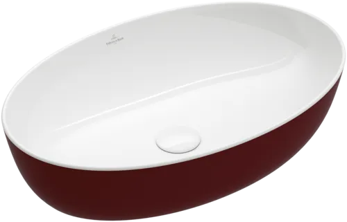 Bild von VILLEROY BOCH Artis Aufsatzwaschbecken, 610 x 410 x 130 mm, Bordeaux, ohne Überlauf #419861BCS9
