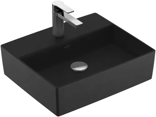 Bild von VILLEROY BOCH Memento 2.0 Aufsatzwaschbecken, 498 x 420 x 139 mm, Ebony CeramicPlus, ohne Überlauf #4A0751S5