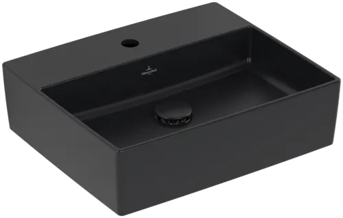 Bild von VILLEROY BOCH Memento 2.0 Aufsatzwaschbecken, 498 x 420 x 139 mm, Pure Black CeramicPlus, ohne Überlauf #4A0751R7