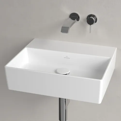 Bild von VILLEROY BOCH Memento 2.0 Waschbecken, 500 x 420 x 140 mm, Weiß Alpin CeramicPlus, ohne Überlauf #4A2253R1