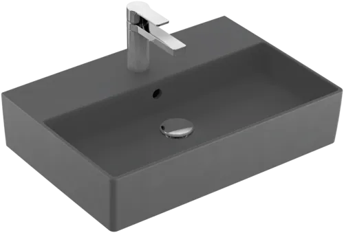 Bild von VILLEROY BOCH Memento 2.0 Waschbecken, 600 x 420 x 135 mm, Graphite CeramicPlus, mit Überlauf #4A2260I4