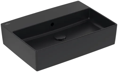 Bild von VILLEROY BOCH Memento 2.0 Aufsatzwaschbecken, 600 x 420 x 140 mm, Pure Black CeramicPlus, mit Überlauf #4A0762R7