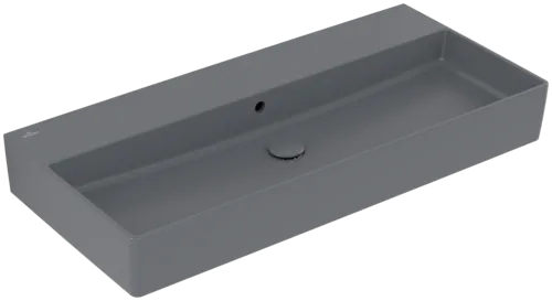 Bild von VILLEROY BOCH Memento 2.0 Waschbecken, 1000 x 470 x 135 mm, Graphite CeramicPlus, mit Überlauf, Unterseite geschliffen #4A221JI4