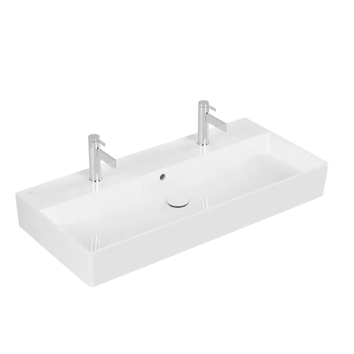 Bild von VILLEROY BOCH Memento 2.0 Waschbecken, 1000 x 470 x 135 mm, Weiß Alpin CeramicPlus, mit Überlauf #4A22A4R1