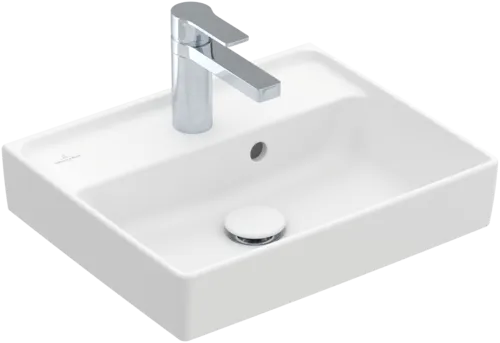 Bild von VILLEROY BOCH Collaro Handwaschbecken, 450 x 370 x 150 mm, Stone White CeramicPlus, mit Überlauf #433445RW