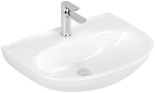 Bild von VILLEROY BOCH O.novo Waschbecken, 600 x 460 x 180 mm, Weiß Alpin CeramicPlus, ohne Überlauf #4A4061R1