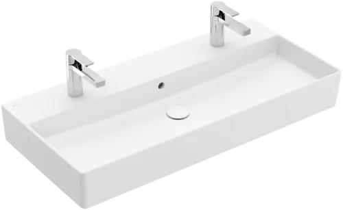 Bild von VILLEROY BOCH Memento 2.0 Waschbecken, 1000 x 470 x 135 mm, Stone White CeramicPlus, mit Überlauf #4A22A4RW