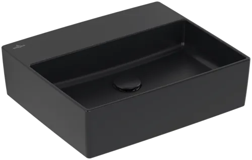 Bild von VILLEROY BOCH Memento 2.0 Aufsatzwaschbecken, 498 x 420 x 139 mm, Pure Black CeramicPlus, ohne Überlauf #4A0753R7