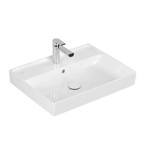 Bild von VILLEROY BOCH Collaro Waschbecken, 600 x 470 x 160 mm, Weiß Alpin CeramicPlus, mit Überlauf #4A3360R1