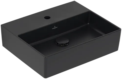 Bild von VILLEROY BOCH Memento 2.0 Waschbecken, 500 x 420 x 140 mm, Pure Black CeramicPlus, ohne Überlauf #4A2251R7