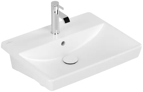 Bild von VILLEROY BOCH Avento Vorbauwaschbecken, 550 x 440 x 145 mm, Stone White CeramicPlus, mit Überlauf #4A0655RW