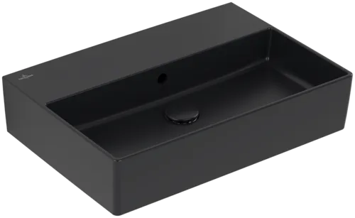 Bild von VILLEROY BOCH Memento 2.0 Waschbecken, 600 x 420 x 135 mm, Pure Black CeramicPlus, mit Überlauf #4A2262R7
