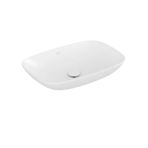 Bild von VILLEROY BOCH Loop & Friends Aufsatzwaschbecken, 620 x 420 x 120 mm, Stone White CeramicPlus, ohne Überlauf #4A5001RW