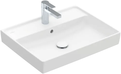 Bild von VILLEROY BOCH Collaro Waschbecken, 600 x 470 x 160 mm, Stone White CeramicPlus, mit Überlauf #4A3360RW