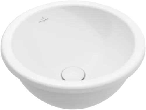 Bild von VILLEROY BOCH Loop & Friends Einbauwaschbecken, 390 x 390 x 190 mm, Weiß Alpin CeramicPlus, ohne Überlauf, Außenseite glasiert #4A5901R1