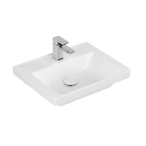 Bild von VILLEROY BOCH Subway 3.0 Handwaschbecken, 500 x 400 x 145 mm, Stone White CeramicPlus, ohne Überlauf #437051RW
